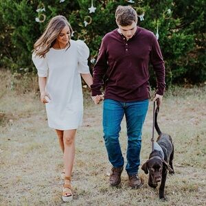 White Puff Sleeve Dress